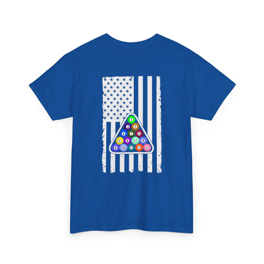 Billiards Pool Balls Flag T-Shirt — Triangle Graphic Tee
