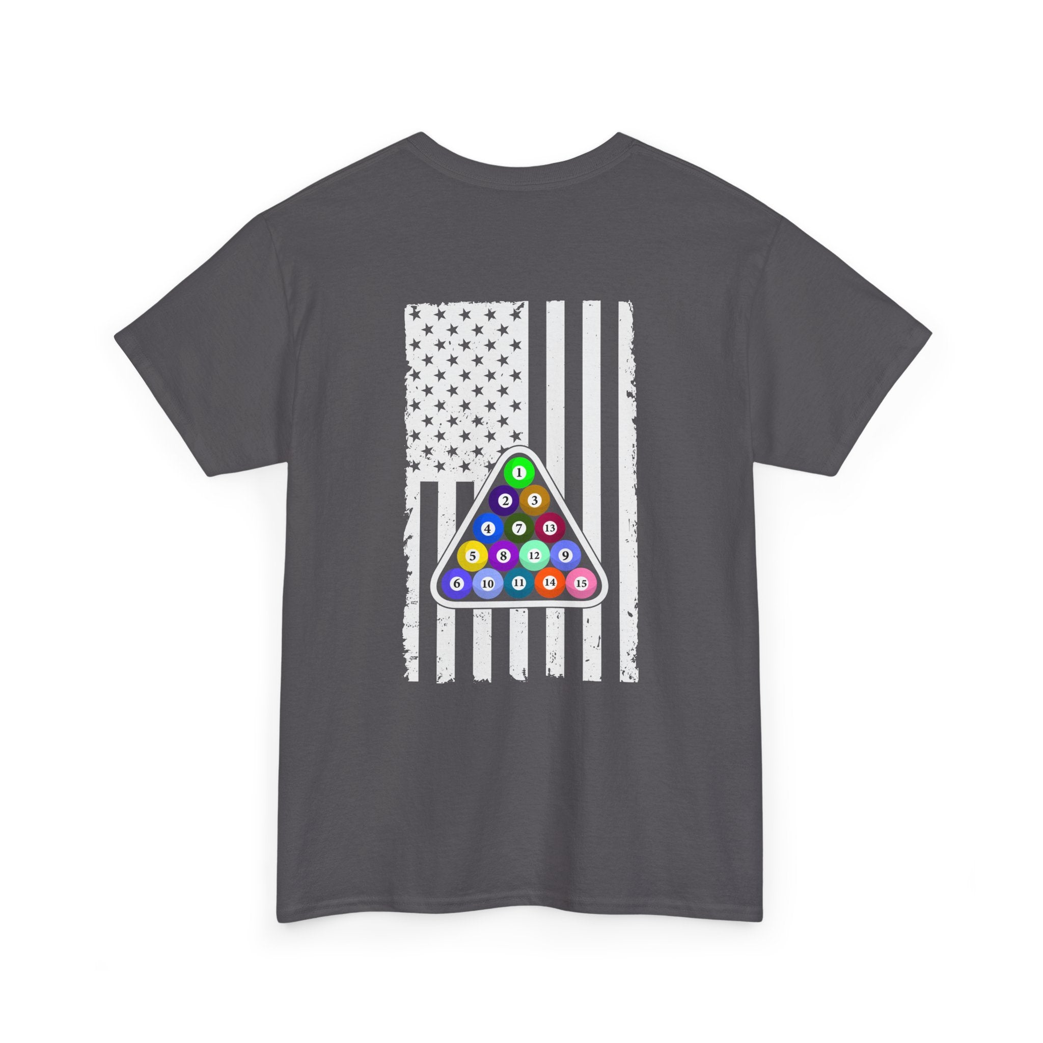 Billiards Pool Balls Flag T-Shirt — Triangle Graphic Tee