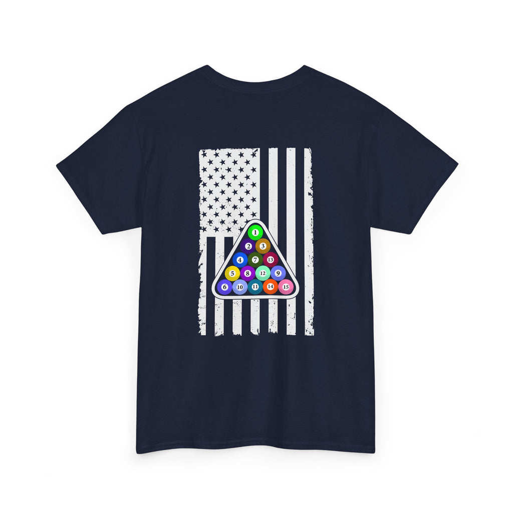 Billiards Pool Balls Flag T-Shirt — Triangle Graphic Tee