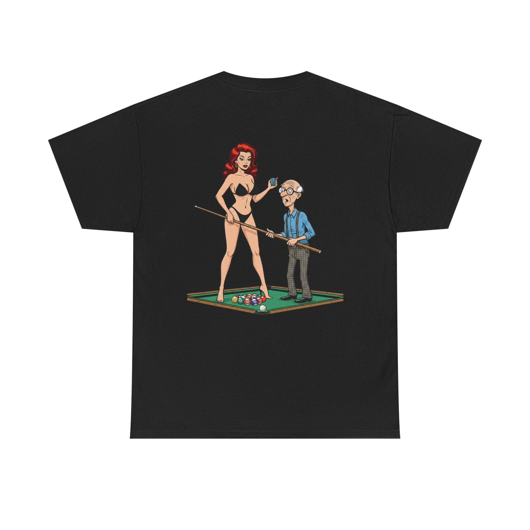 Pool Hall Pinup T-Shirt — Retro Pinup Girl Old‑School Billiards Tee