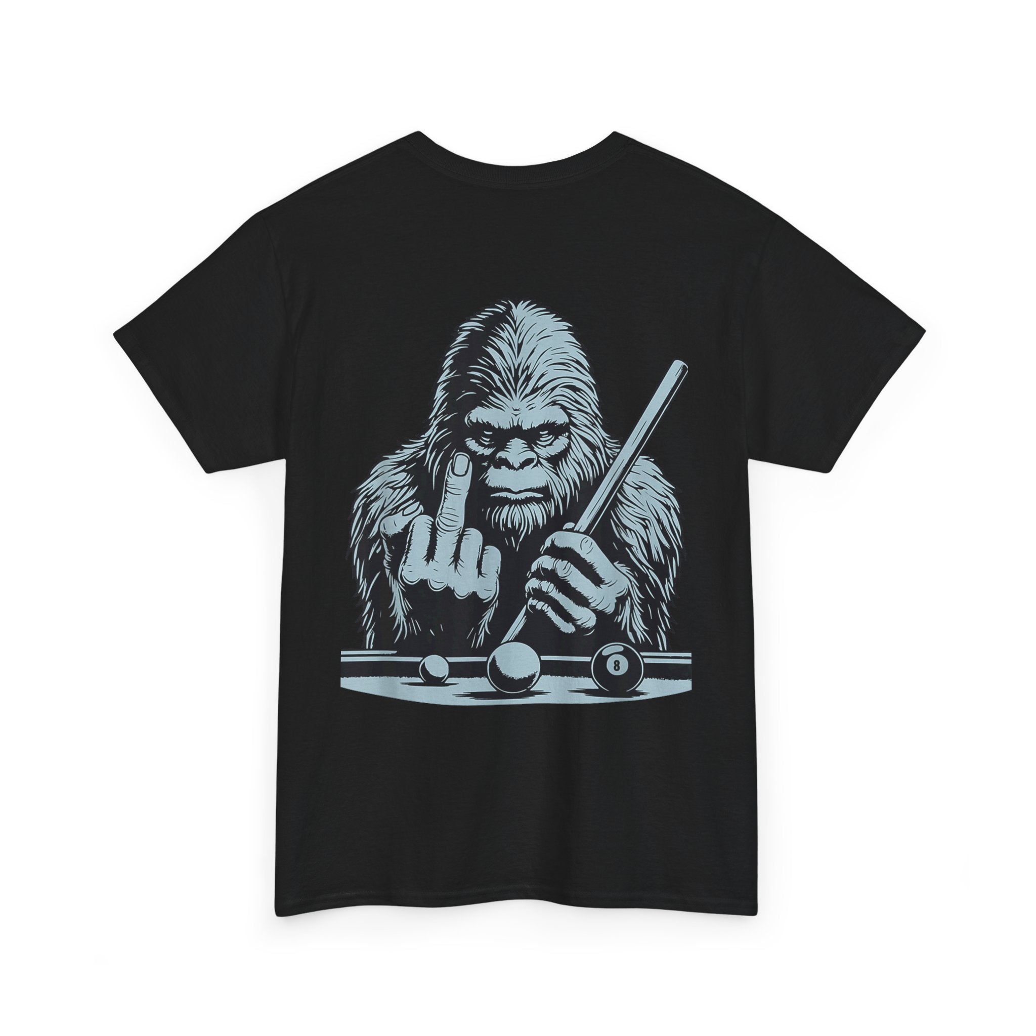 Pool Shark Sasquatch T-Shirt — Funny Bigfoot Billiards Tee