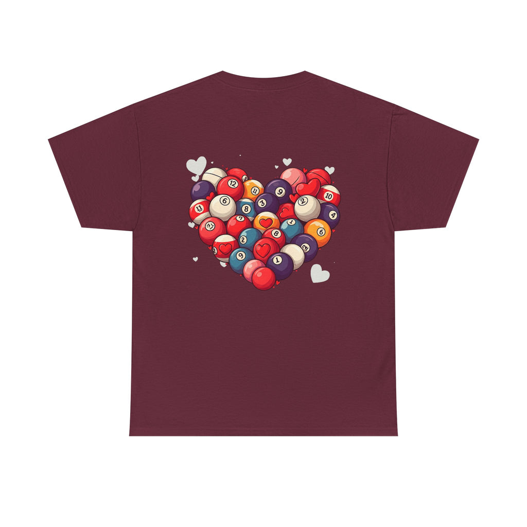 Billiards Heart T-Shirt — Love Pool Graphic Tee