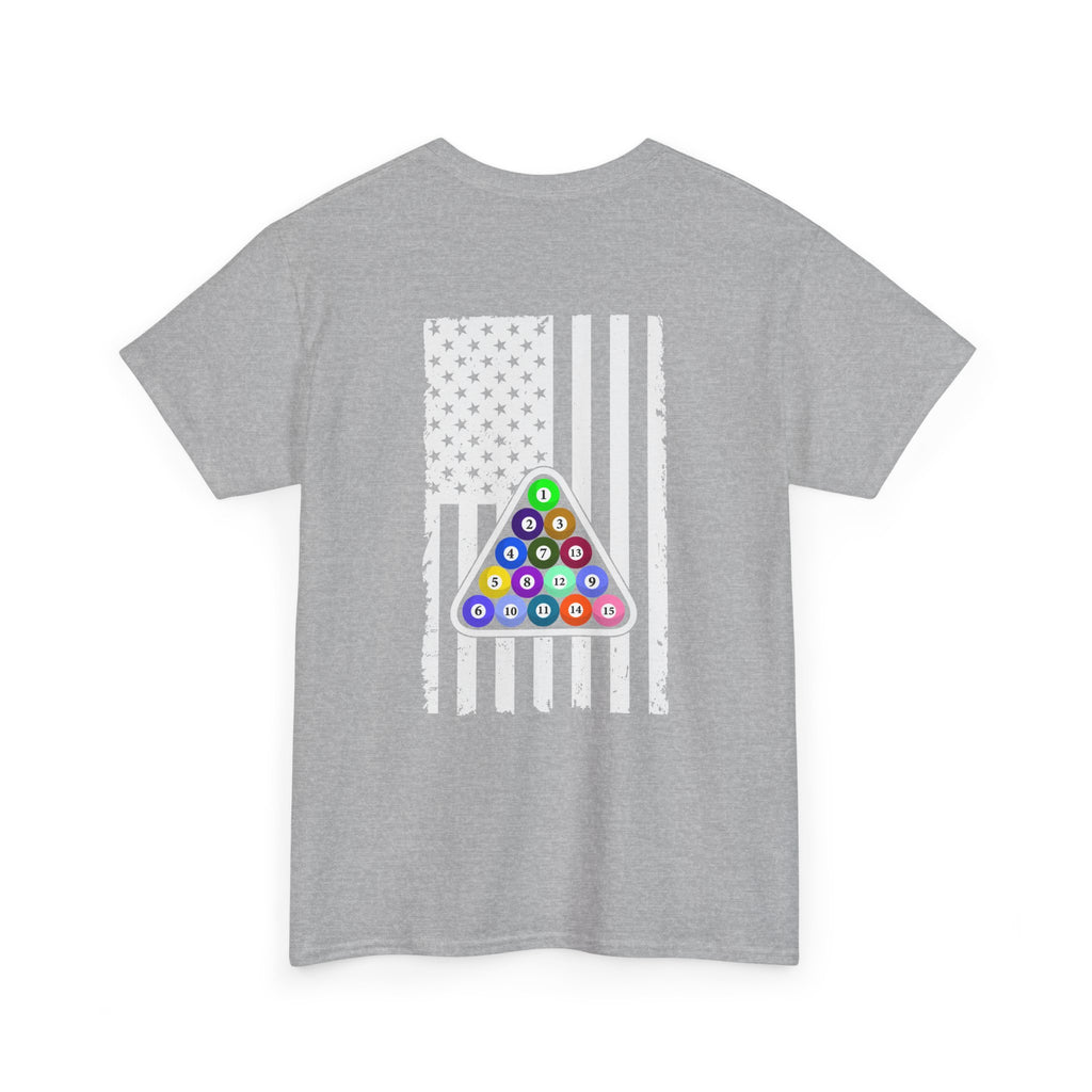 Billiards Pool Balls Flag T-Shirt — Triangle Graphic Tee