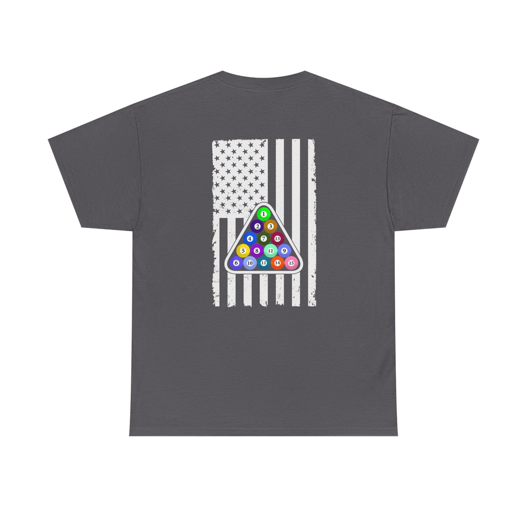 Billiards Pool Balls Flag T-Shirt — Triangle Graphic Tee