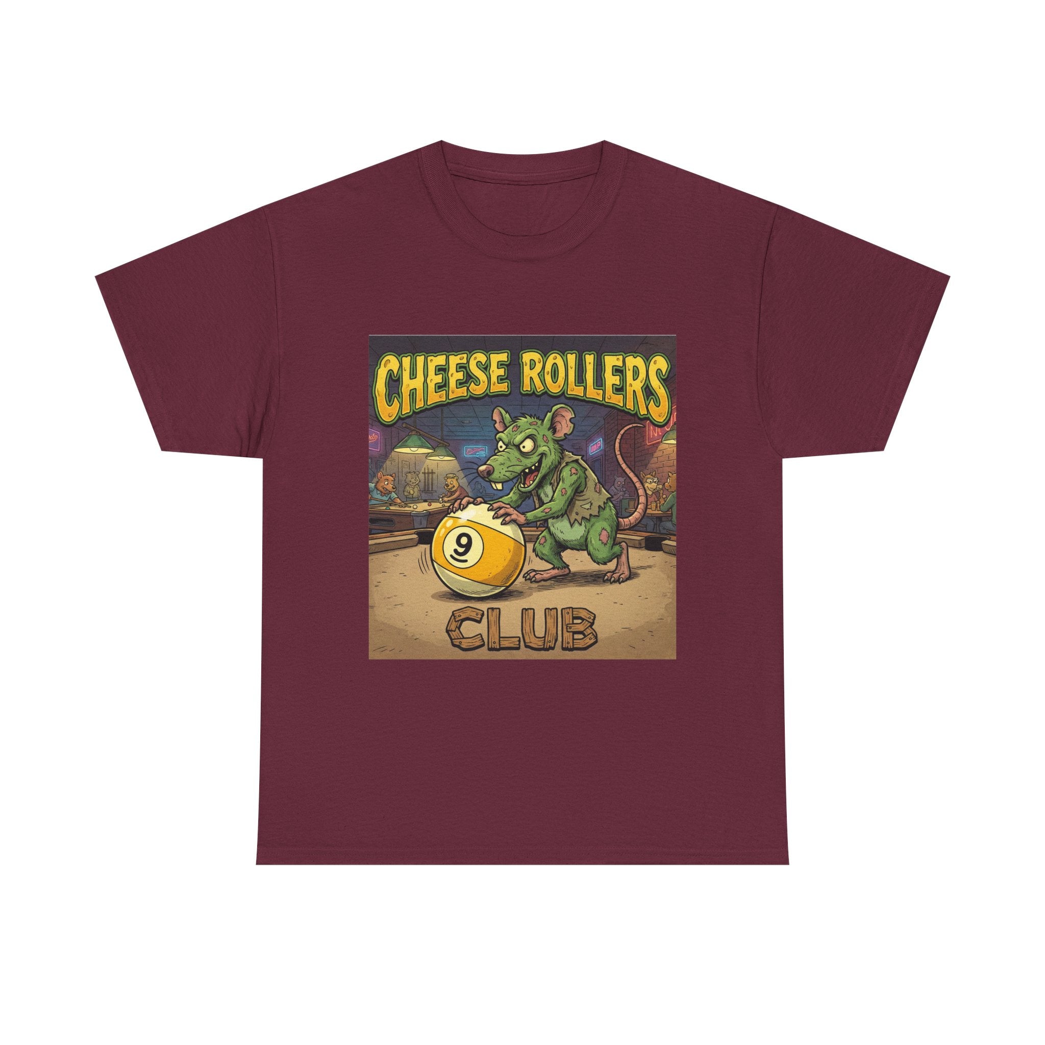 Cheese Rollers Club T-Shirt — Funny 'Pool Shark' Billiards Graphic Tee