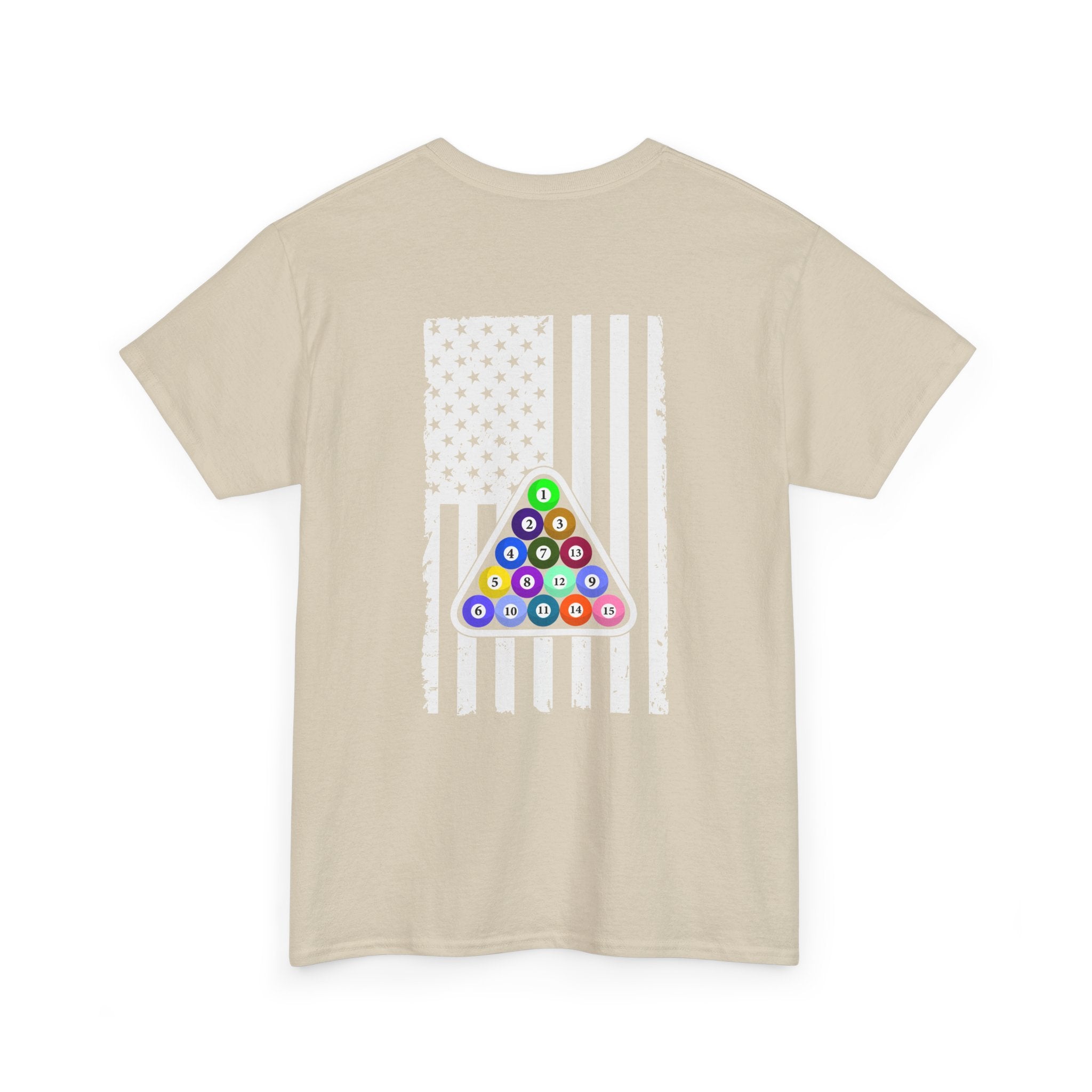 Billiards Pool Balls Flag T-Shirt — Triangle Graphic Tee