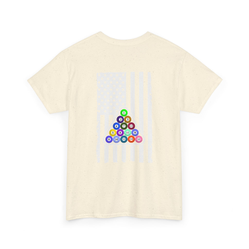 Billiards Pool Balls Flag T-Shirt — Triangle Graphic Tee
