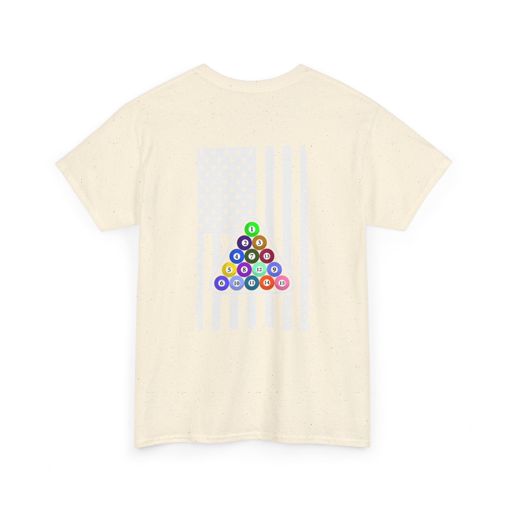Billiards Pool Balls Flag T-Shirt — Triangle Graphic Tee