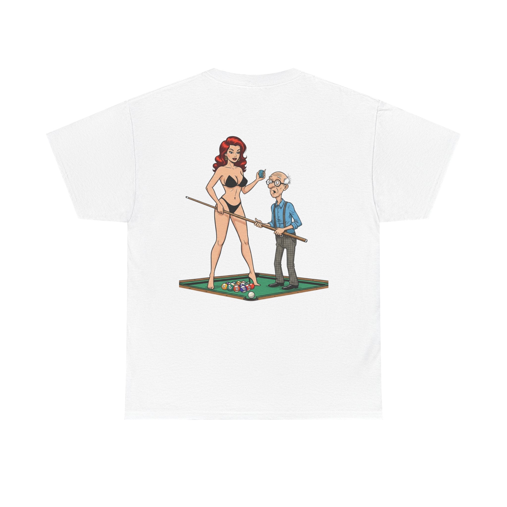 Pool Hall Pinup T-Shirt — Retro Pinup Girl Old‑School Billiards Tee
