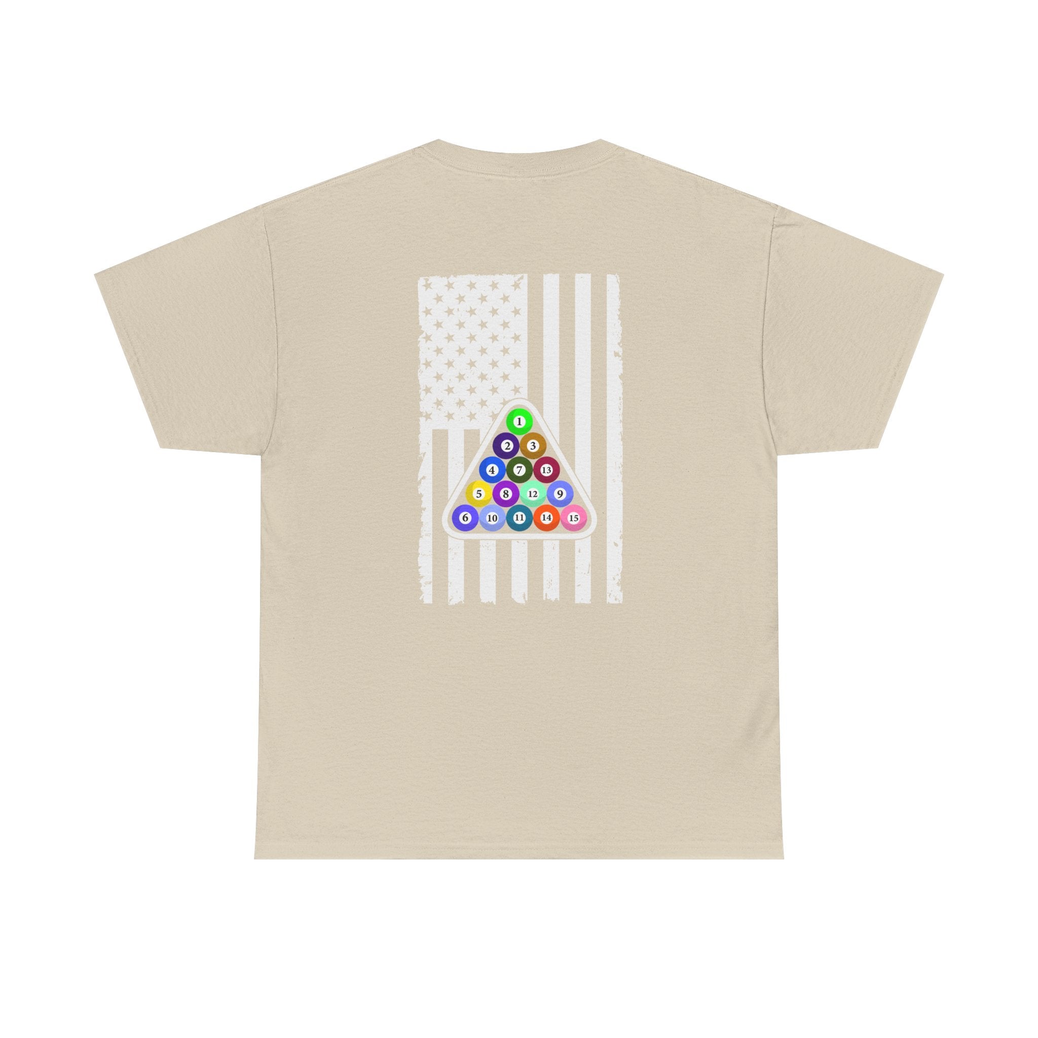 Billiards Pool Balls Flag T-Shirt — Triangle Graphic Tee