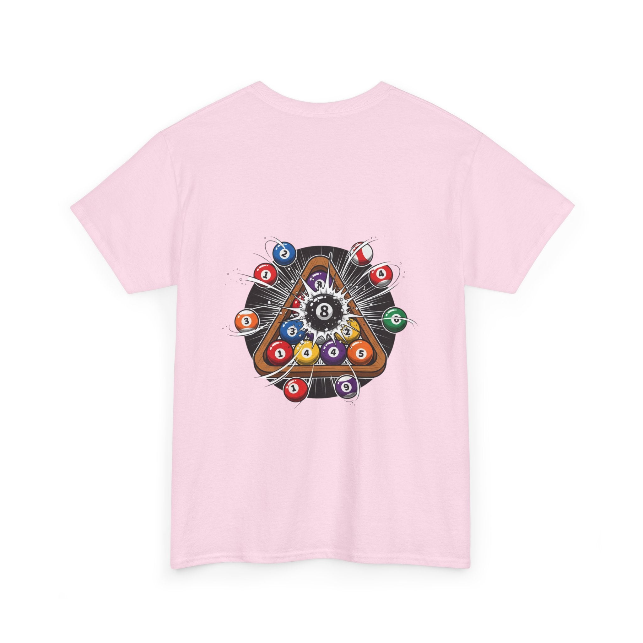 Pool Table Billiard Balls Graphic Tee — Vintage 8-Ball Rack T-Shirt