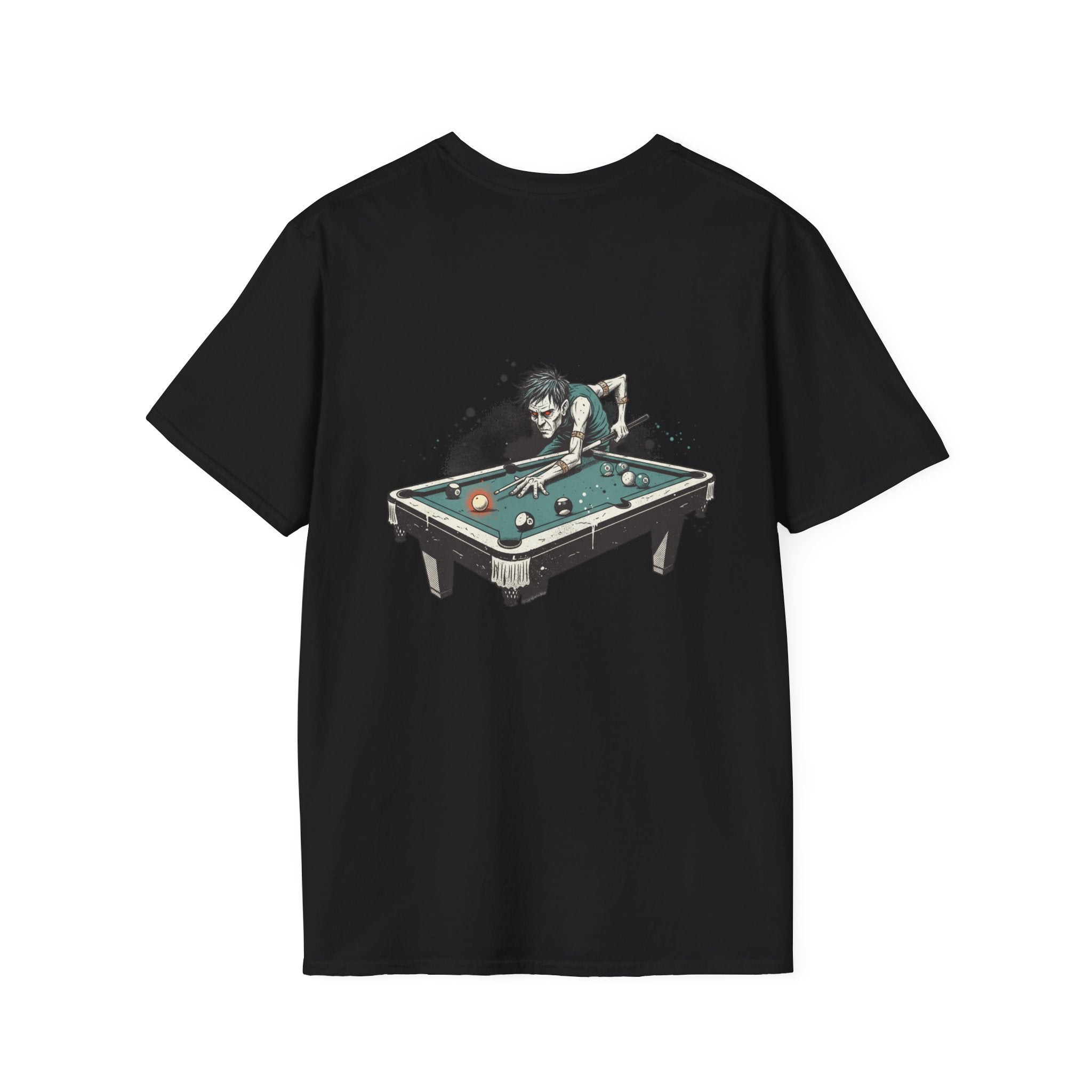 Pool Junkie T-Shirt — "Junkie Playing Pool" Graphic Tee for Billiards Fans