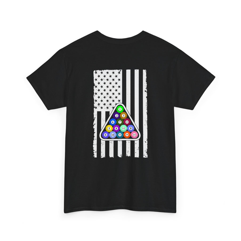 Billiards Pool Balls Flag T-Shirt — Triangle Graphic Tee