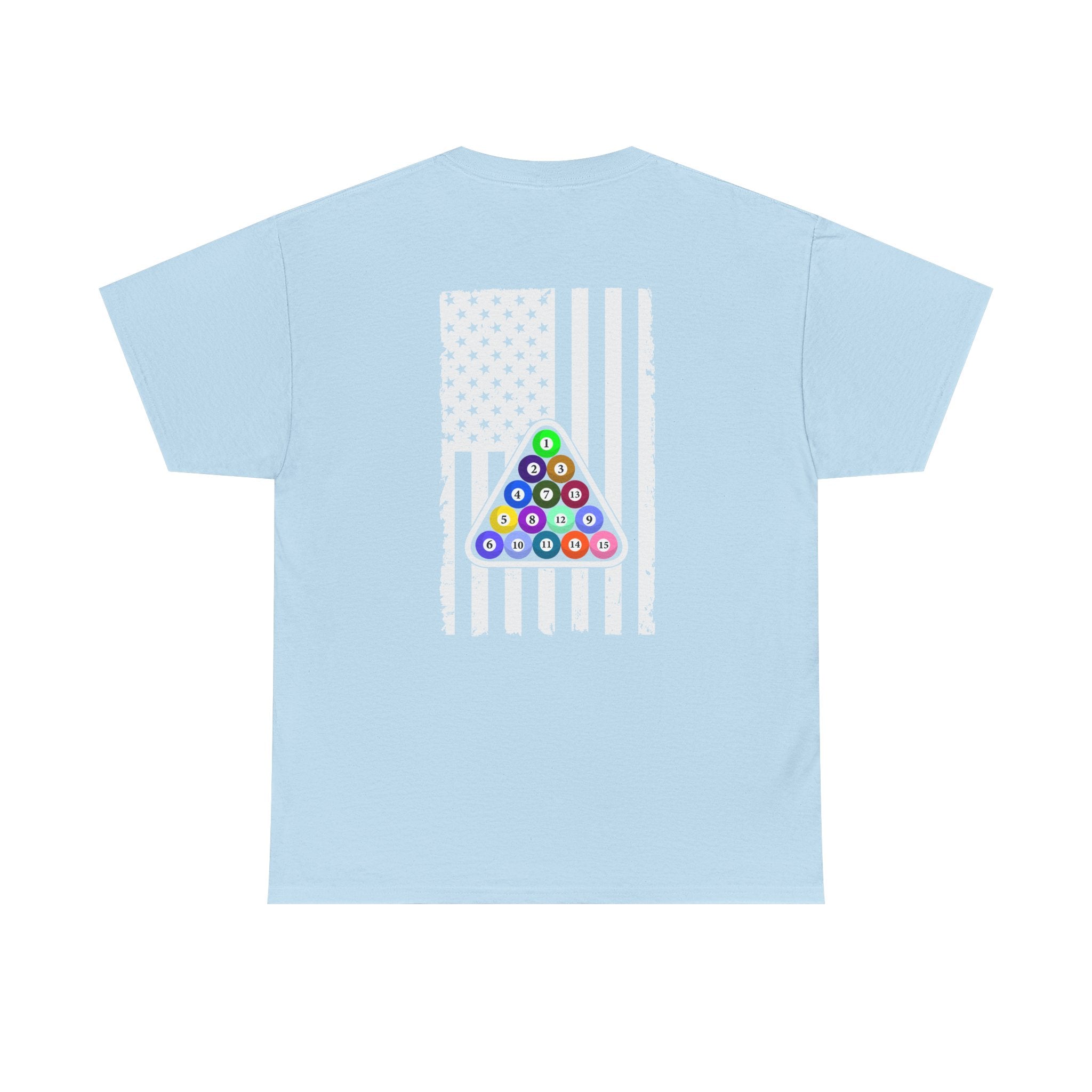Billiards Pool Balls Flag T-Shirt — Triangle Graphic Tee