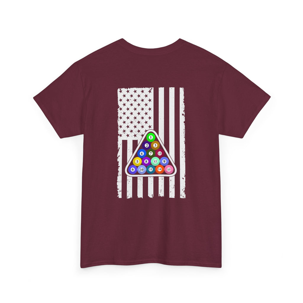 Billiards Pool Balls Flag T-Shirt — Triangle Graphic Tee