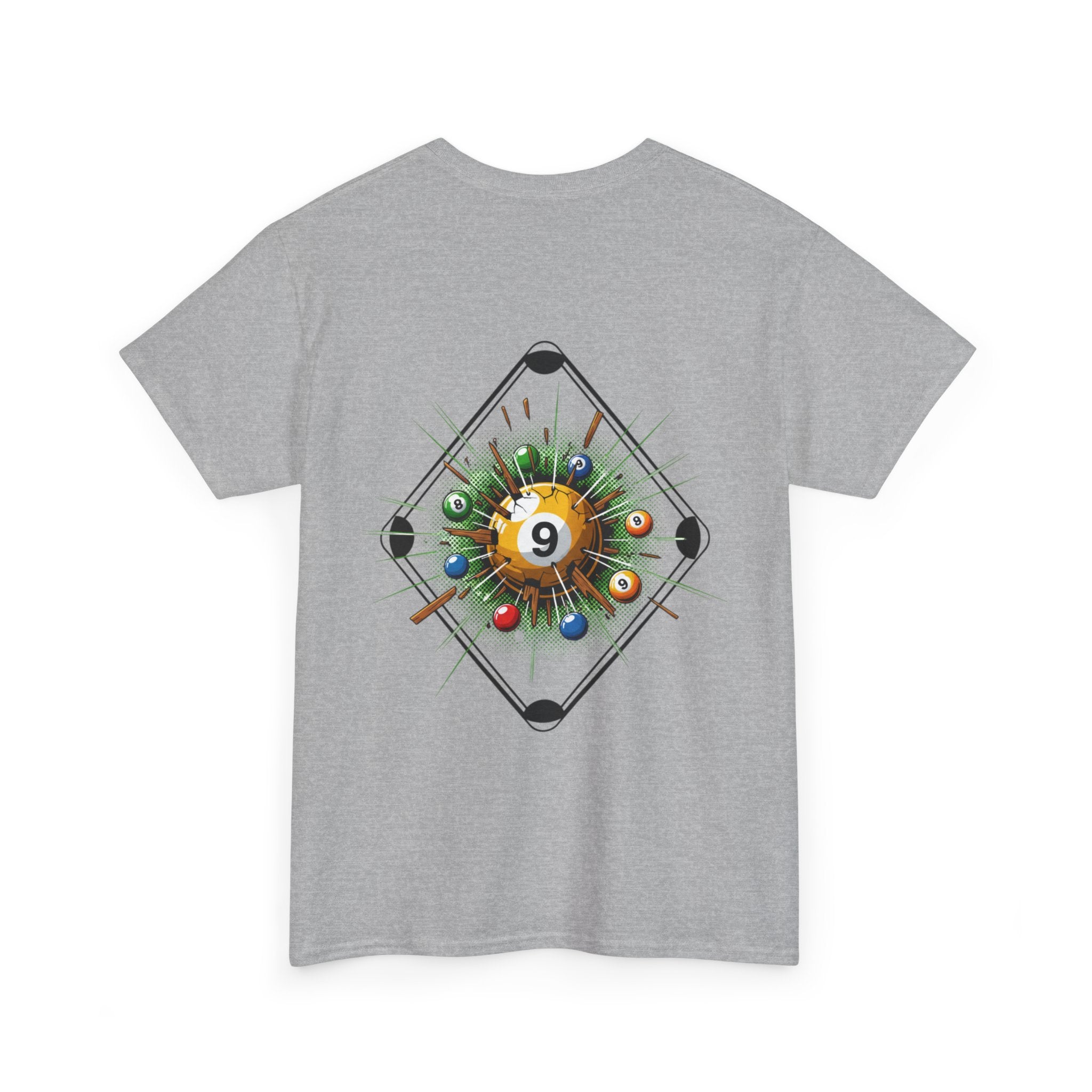 9-Ball Break T-Shirt — Exploding Power Break Pool Tee