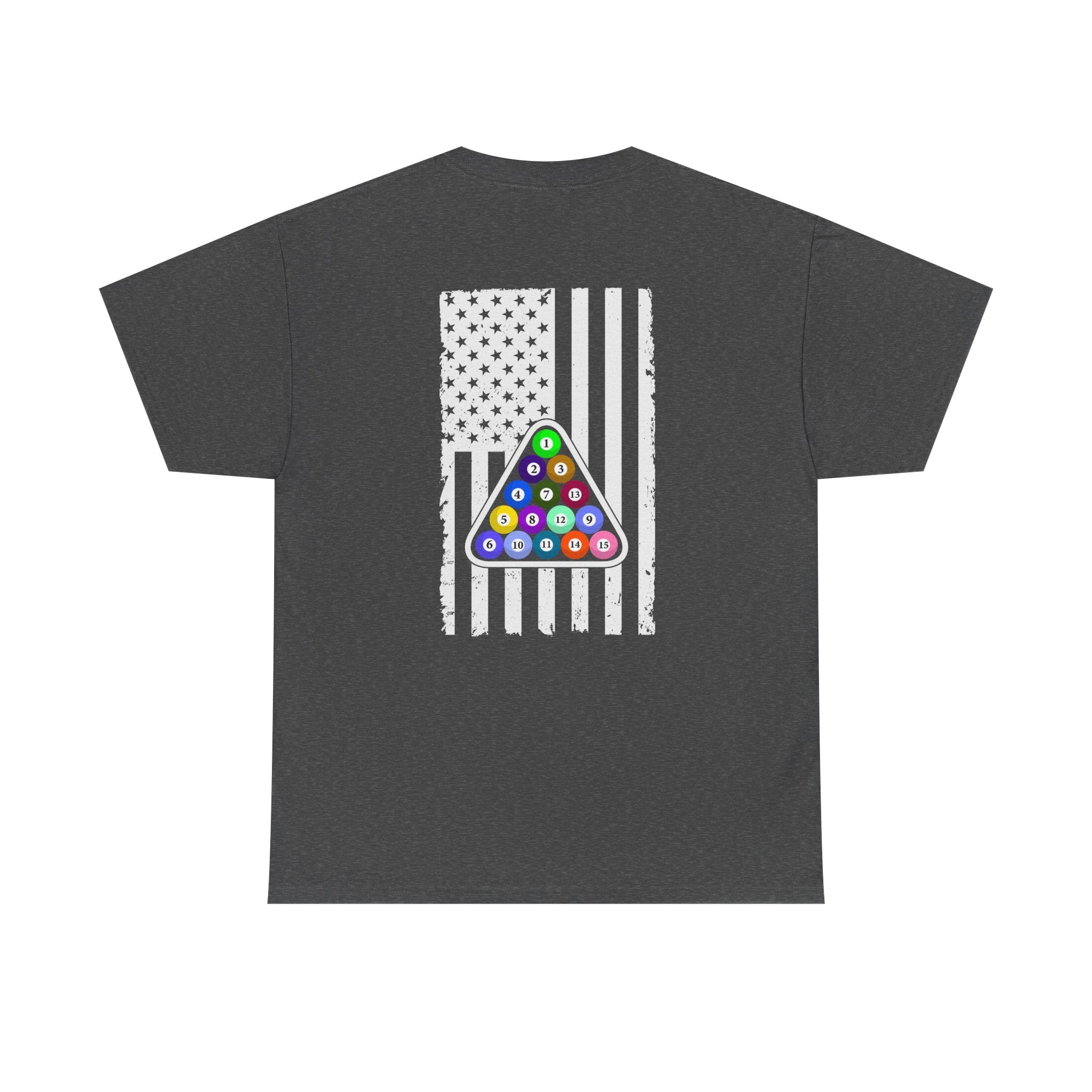 Billiards Pool Balls Flag T-Shirt — Triangle Graphic Tee