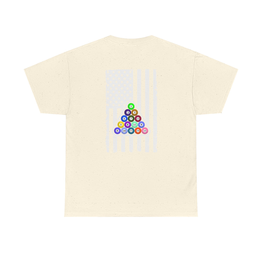 Billiards Pool Balls Flag T-Shirt — Triangle Graphic Tee