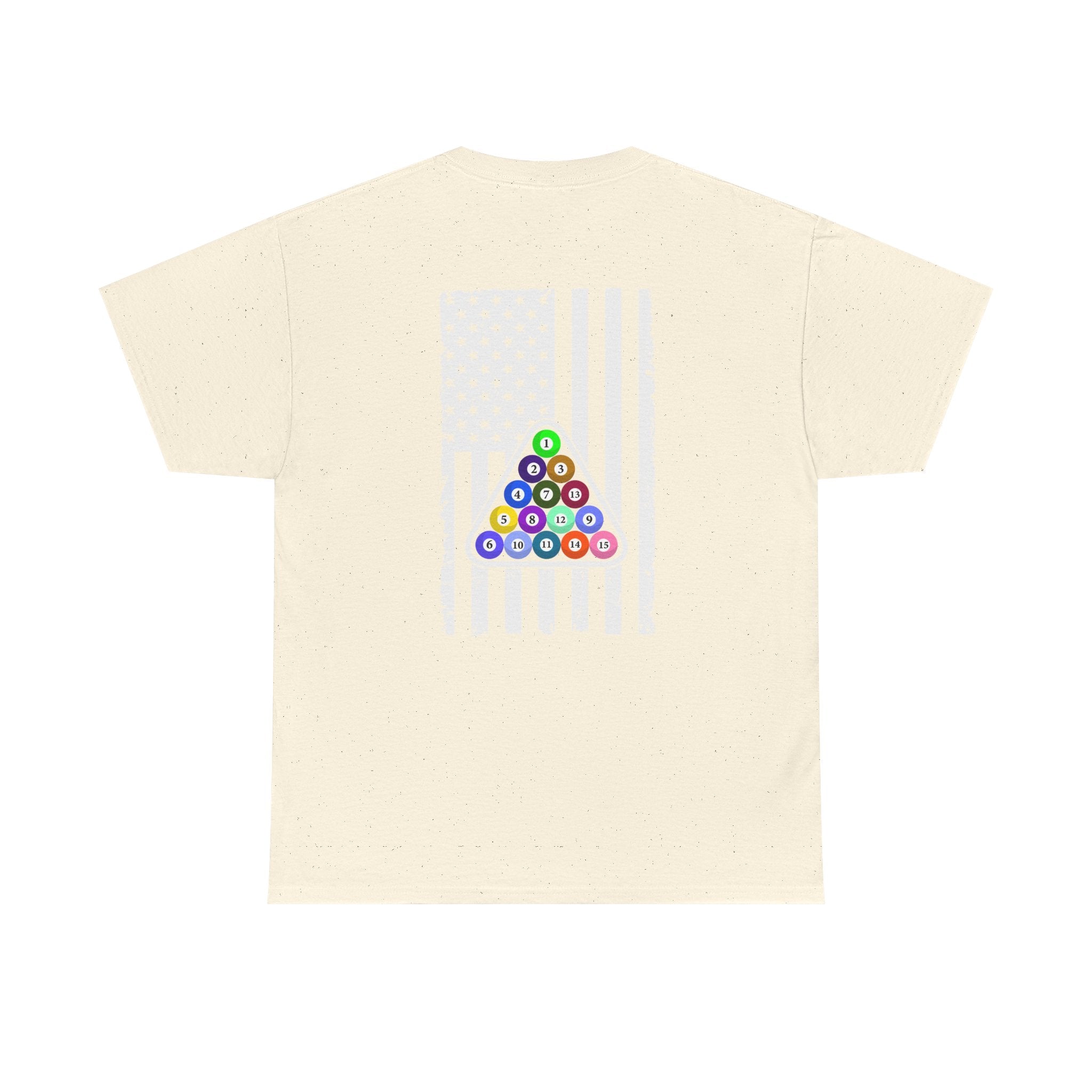 Billiards Pool Balls Flag T-Shirt — Triangle Graphic Tee