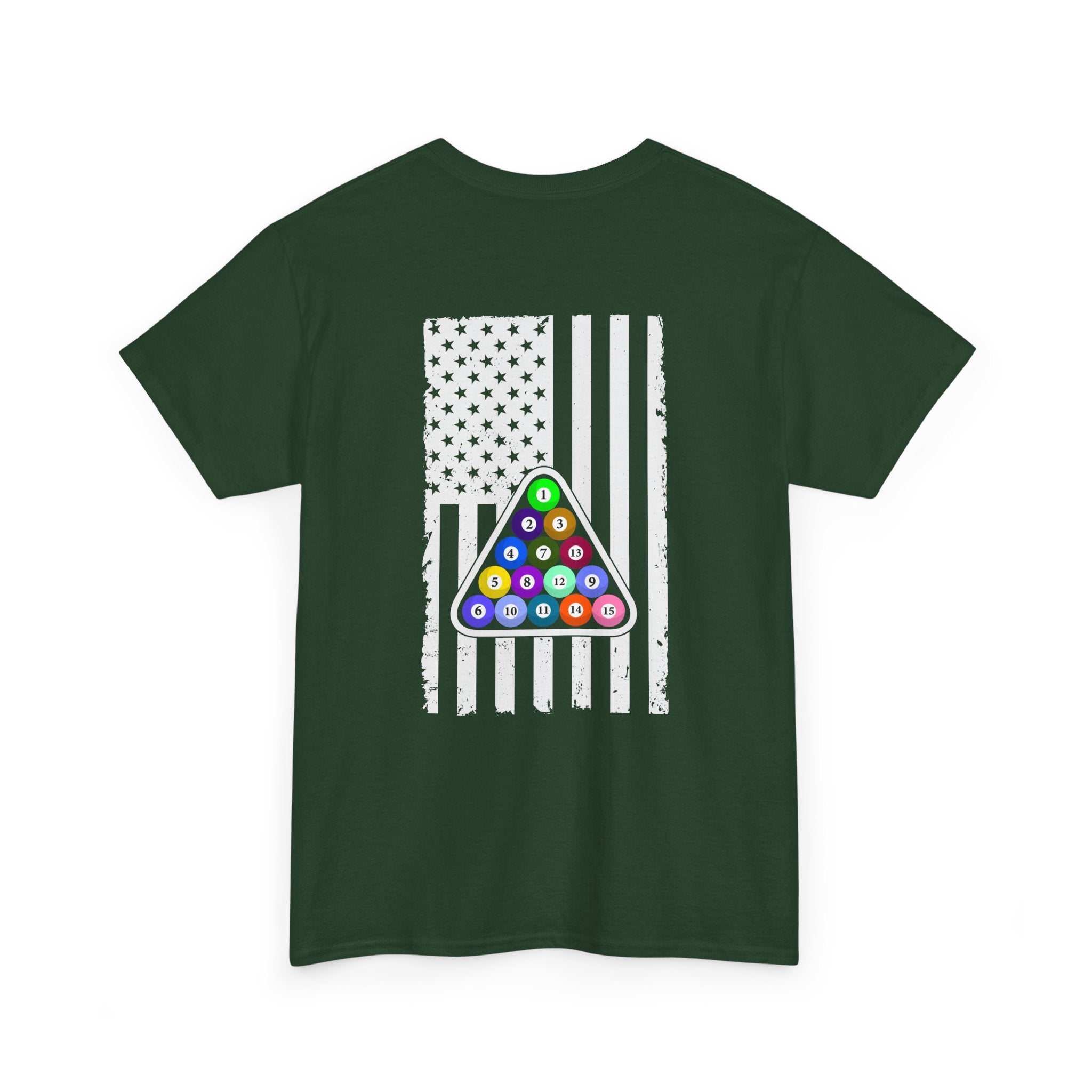 Billiards Pool Balls Flag T-Shirt — Triangle Graphic Tee