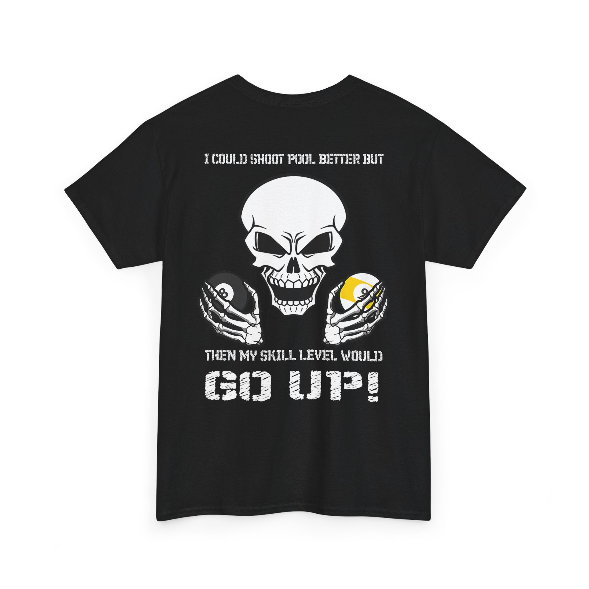 Skull & 8-Ball Tee — Billiards Skull Graphic T-Shirt