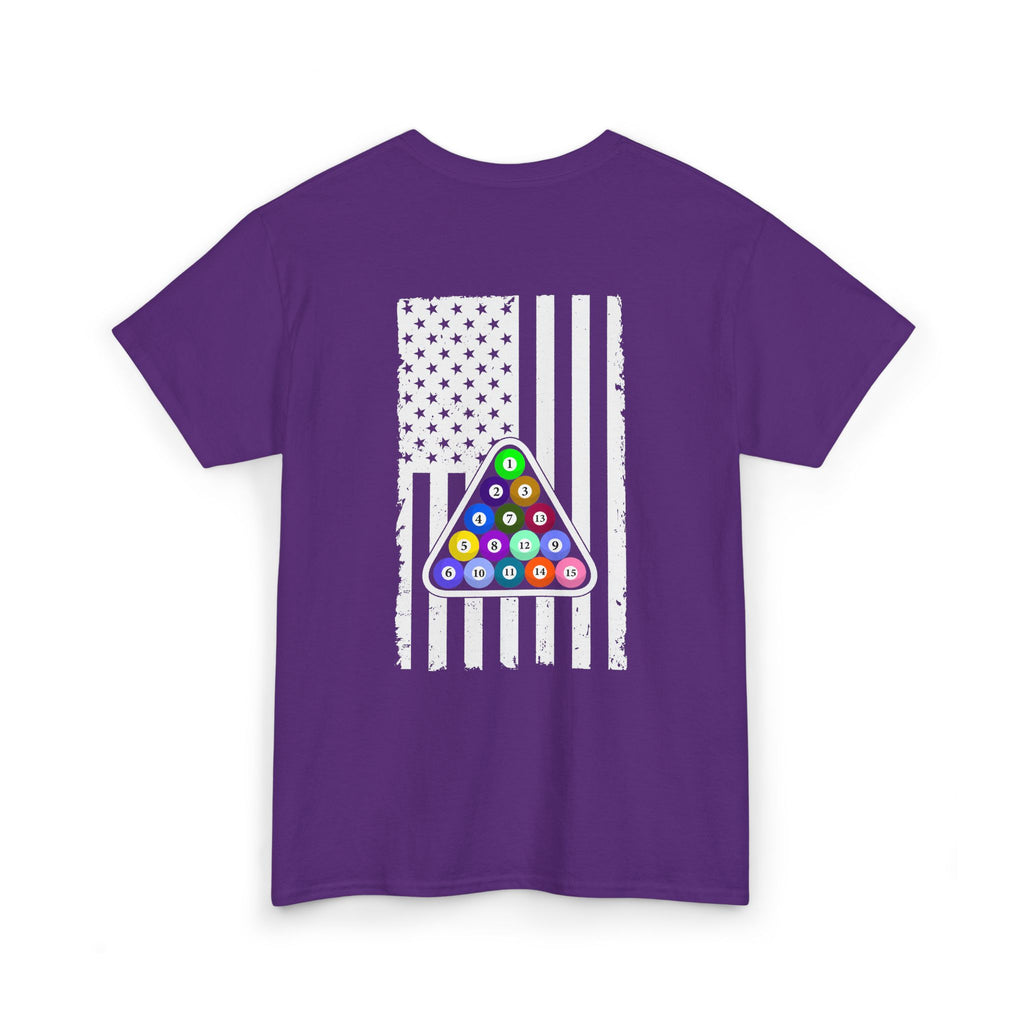 Billiards Pool Balls Flag T-Shirt — Triangle Graphic Tee