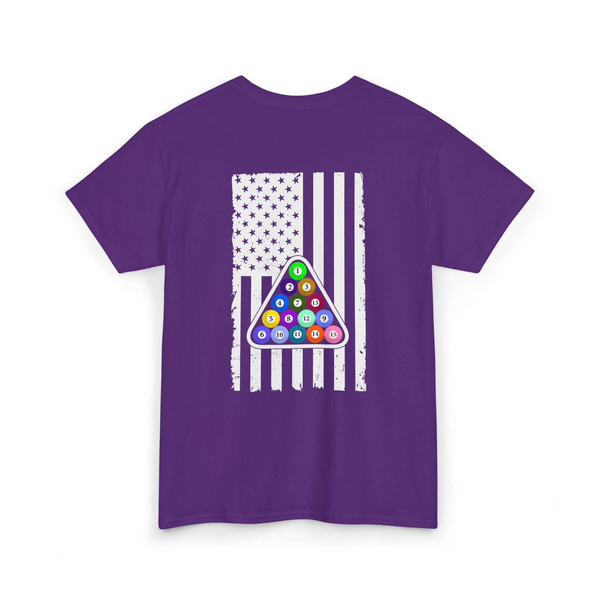 Billiards Pool Balls Flag T-Shirt — Triangle Graphic Tee