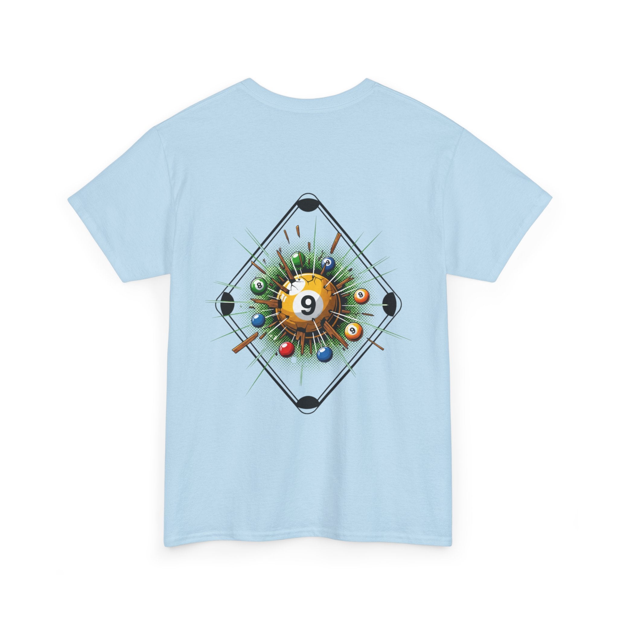 9-Ball Break T-Shirt — Exploding Power Break Pool Tee