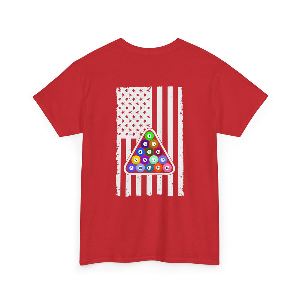 Billiards Pool Balls Flag T-Shirt — Triangle Graphic Tee