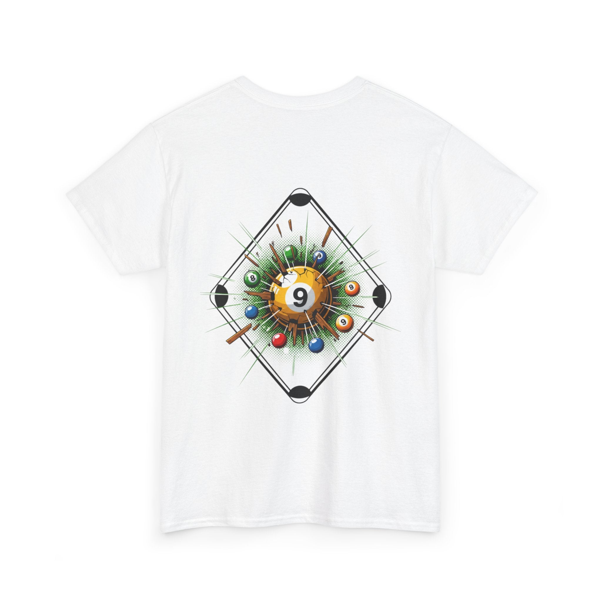 9-Ball Break T-Shirt — Exploding Power Break Pool Tee