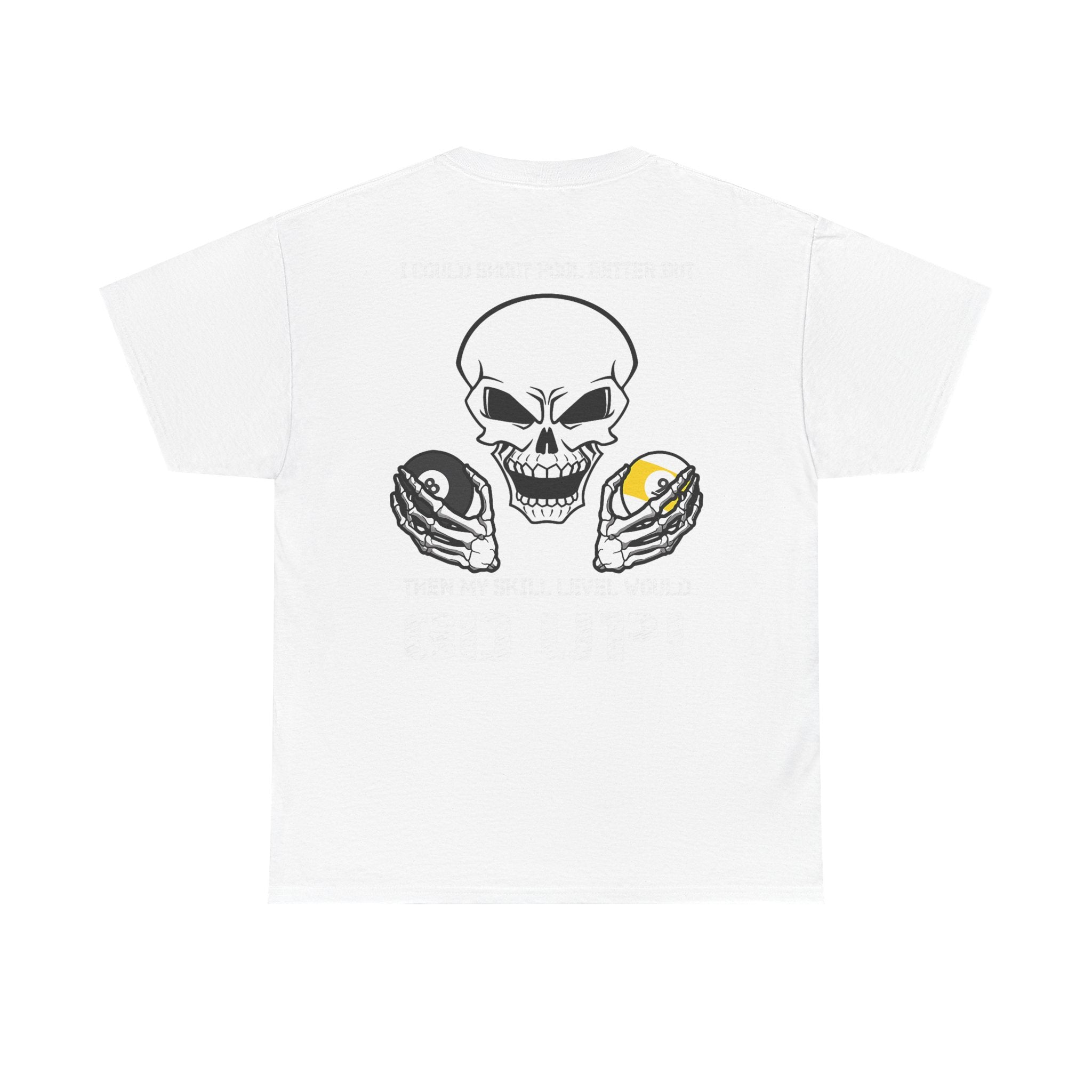 Skull & 8-Ball Tee — Billiards Skull Graphic T-Shirt