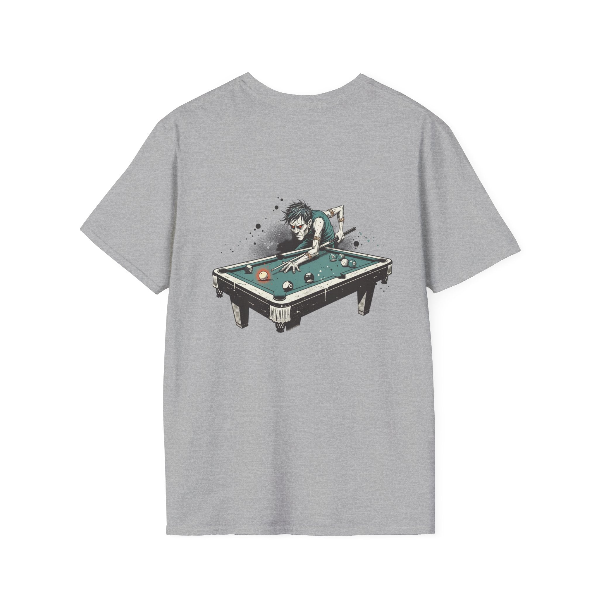 Pool Junkie T-Shirt — "Junkie Playing Pool" Graphic Tee for Billiards Fans
