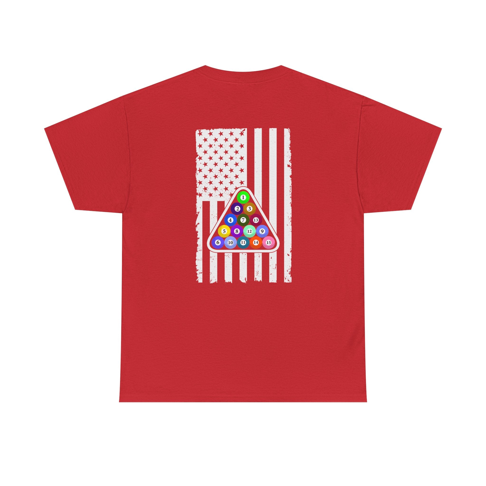 Billiards Pool Balls Flag T-Shirt — Triangle Graphic Tee