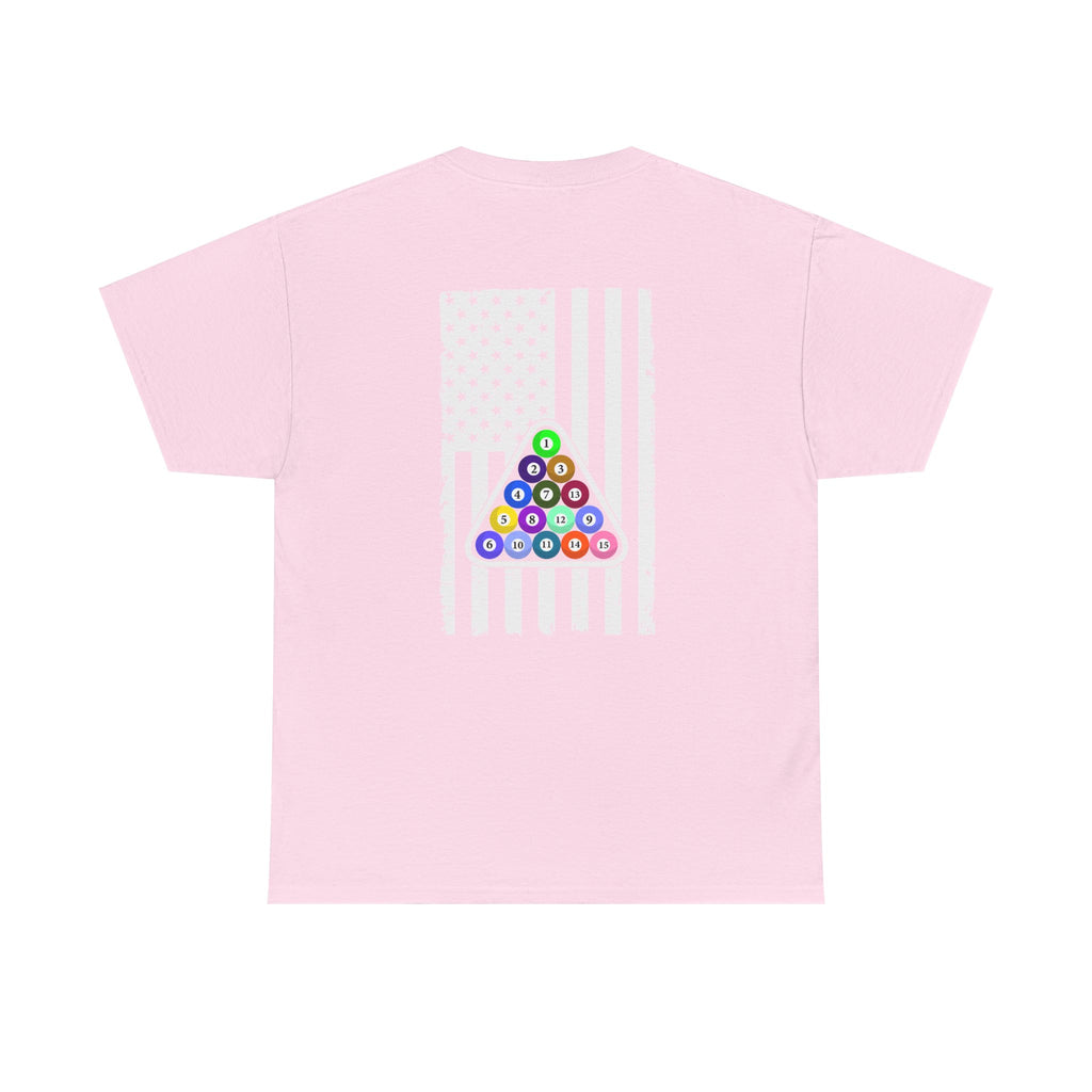 Billiards Pool Balls Flag T-Shirt — Triangle Graphic Tee