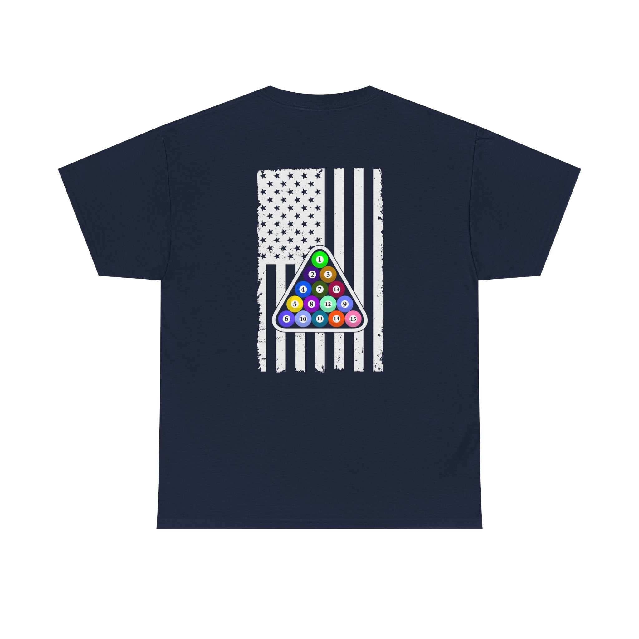 Billiards Pool Balls Flag T-Shirt — Triangle Graphic Tee