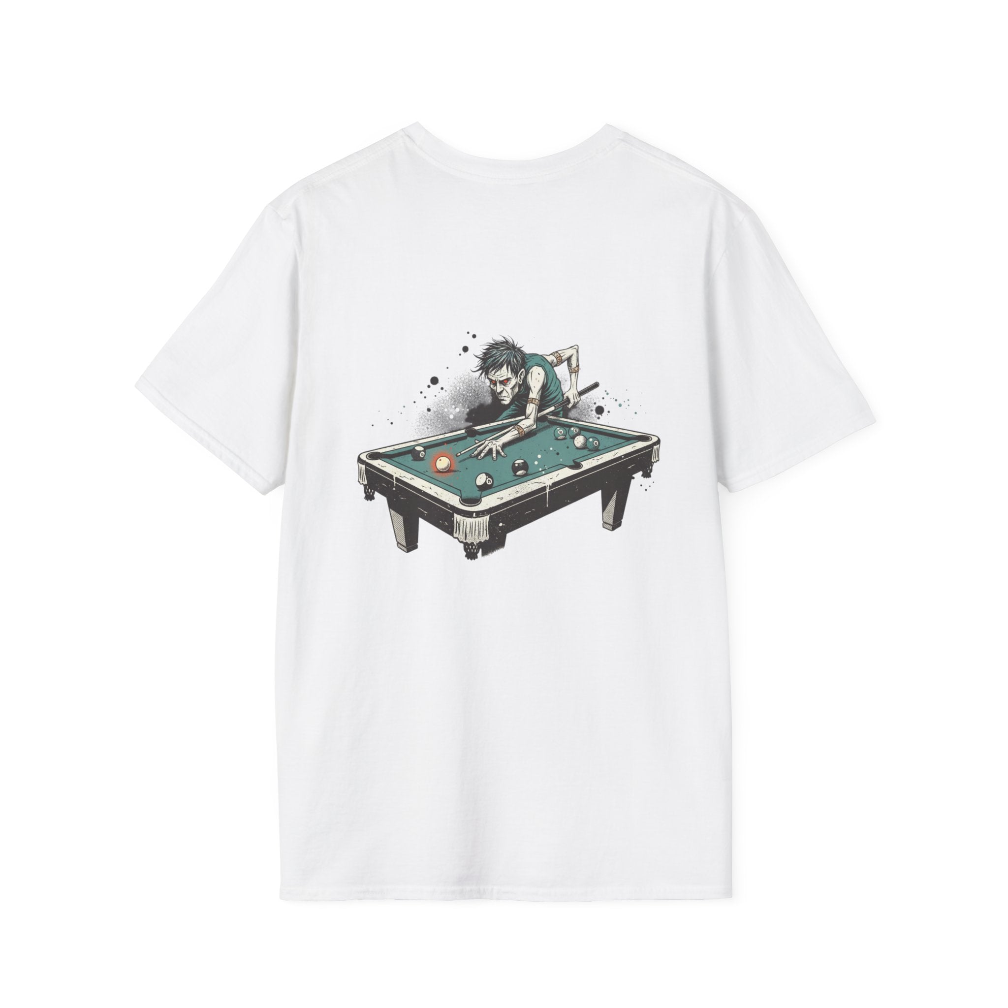 Pool Junkie T-Shirt — "Junkie Playing Pool" Graphic Tee for Billiards Fans