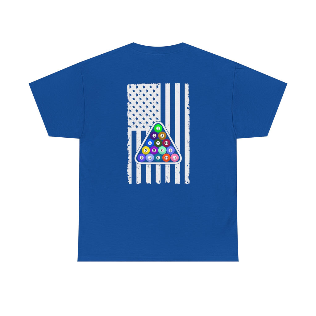 Billiards Pool Balls Flag T-Shirt — Triangle Graphic Tee