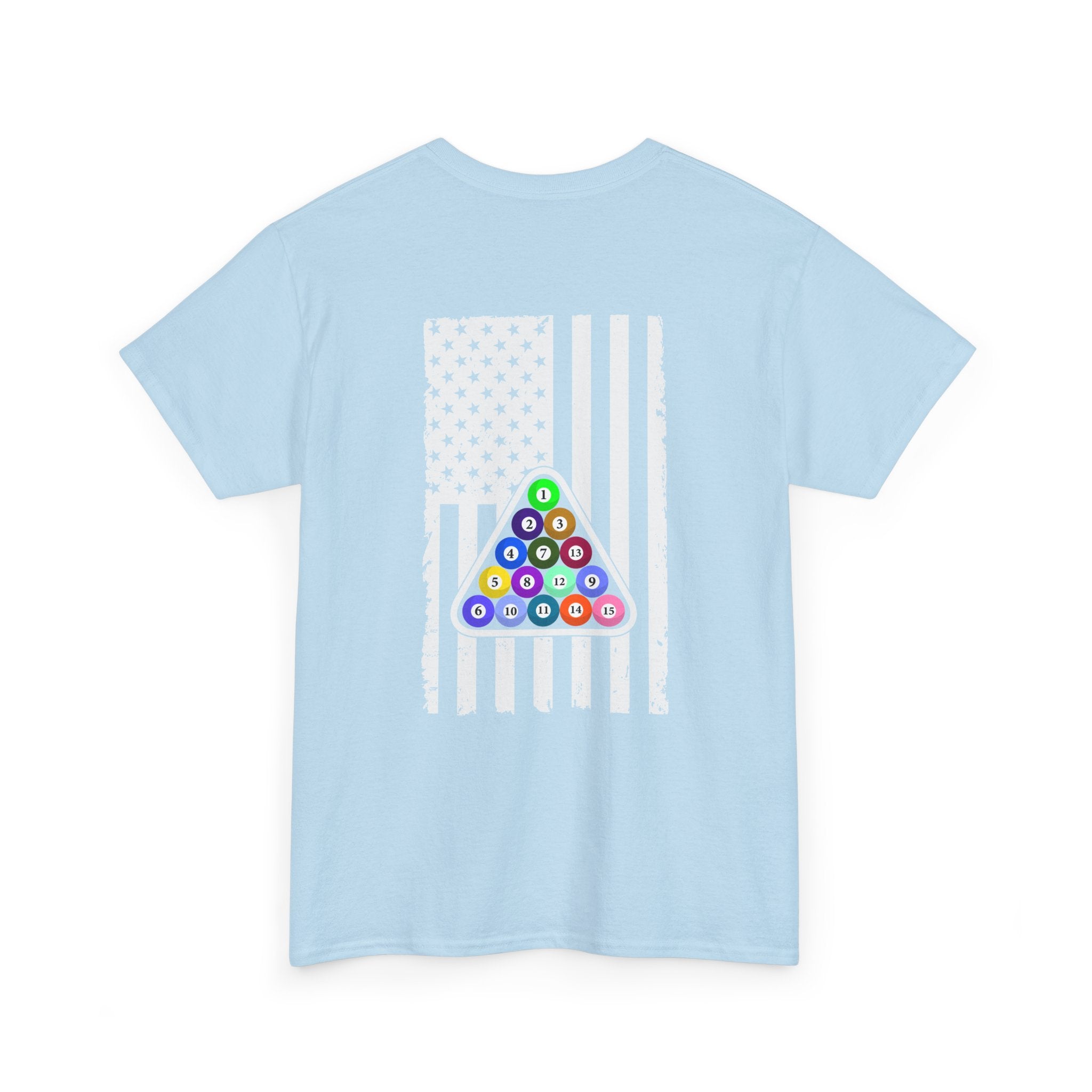 Billiards Pool Balls Flag T-Shirt — Triangle Graphic Tee