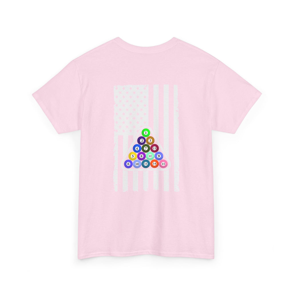 Billiards Pool Balls Flag T-Shirt — Triangle Graphic Tee