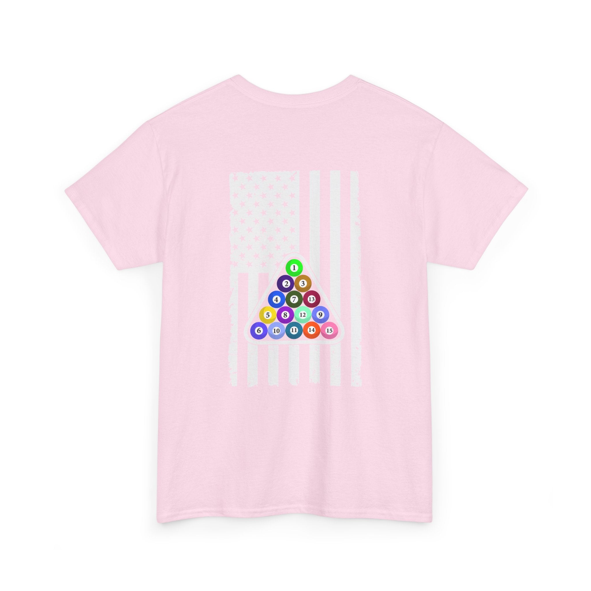 Billiards Pool Balls Flag T-Shirt — Triangle Graphic Tee