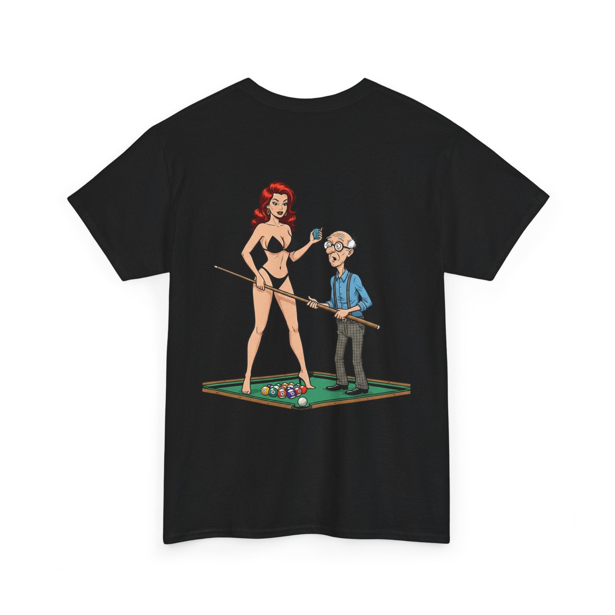 Pool Hall Pinup T-Shirt — Retro Pinup Girl Old‑School Billiards Tee