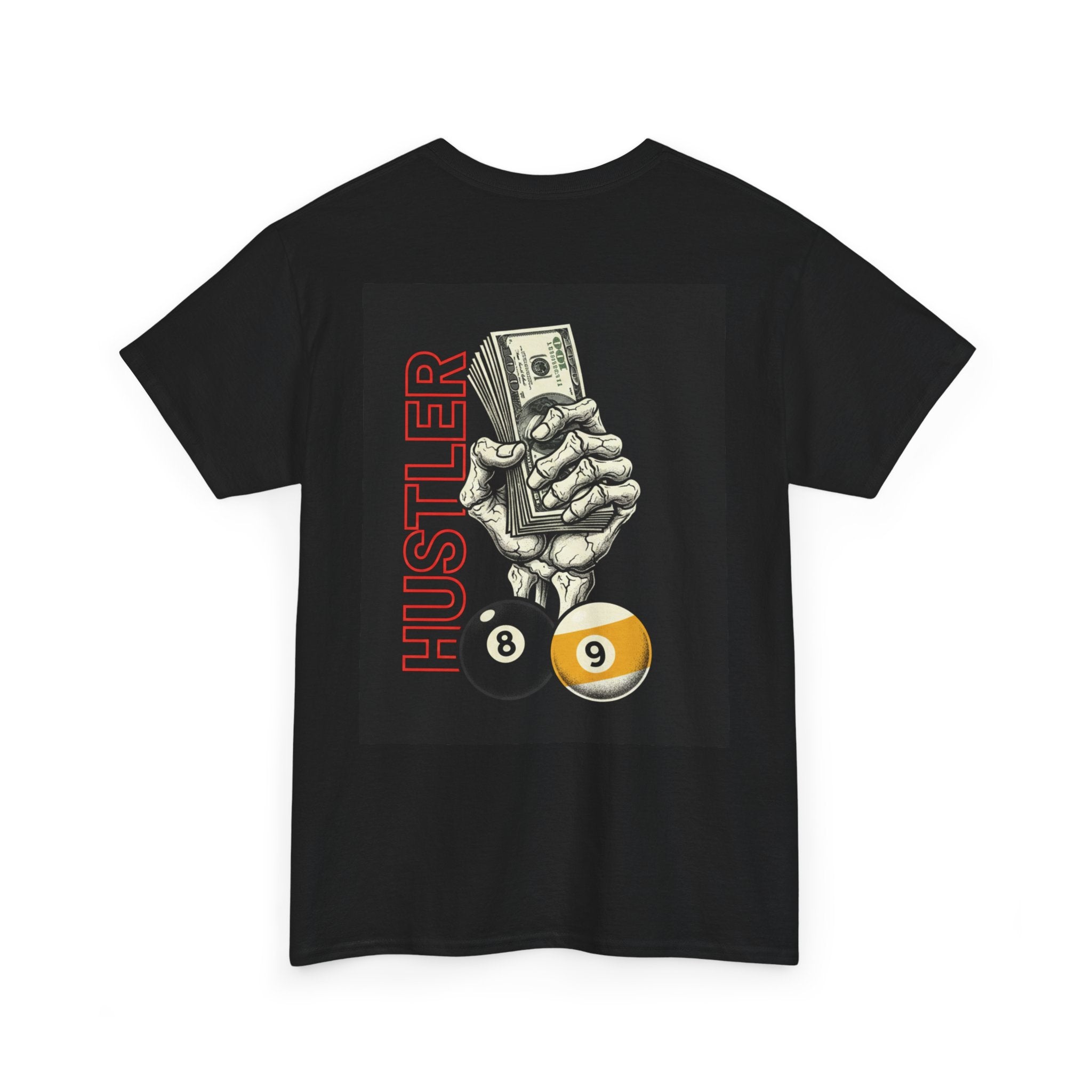 Hustler Pool T-Shirt — Billiards Money Grab Graphic Tee