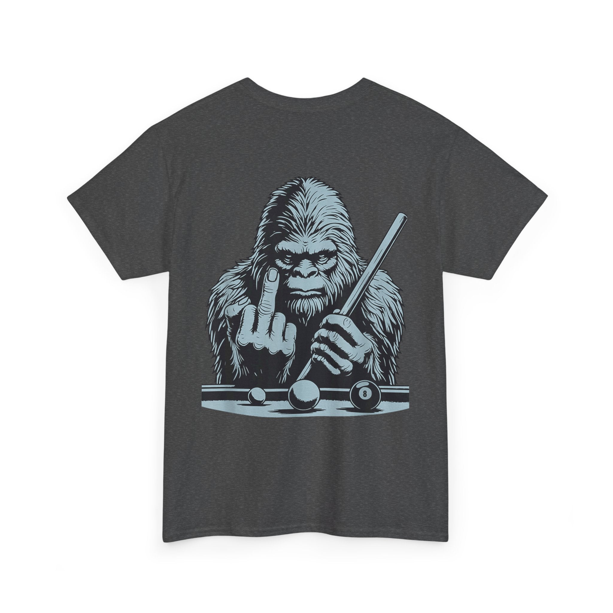 Pool Shark Sasquatch T-Shirt — Funny Bigfoot Billiards Tee