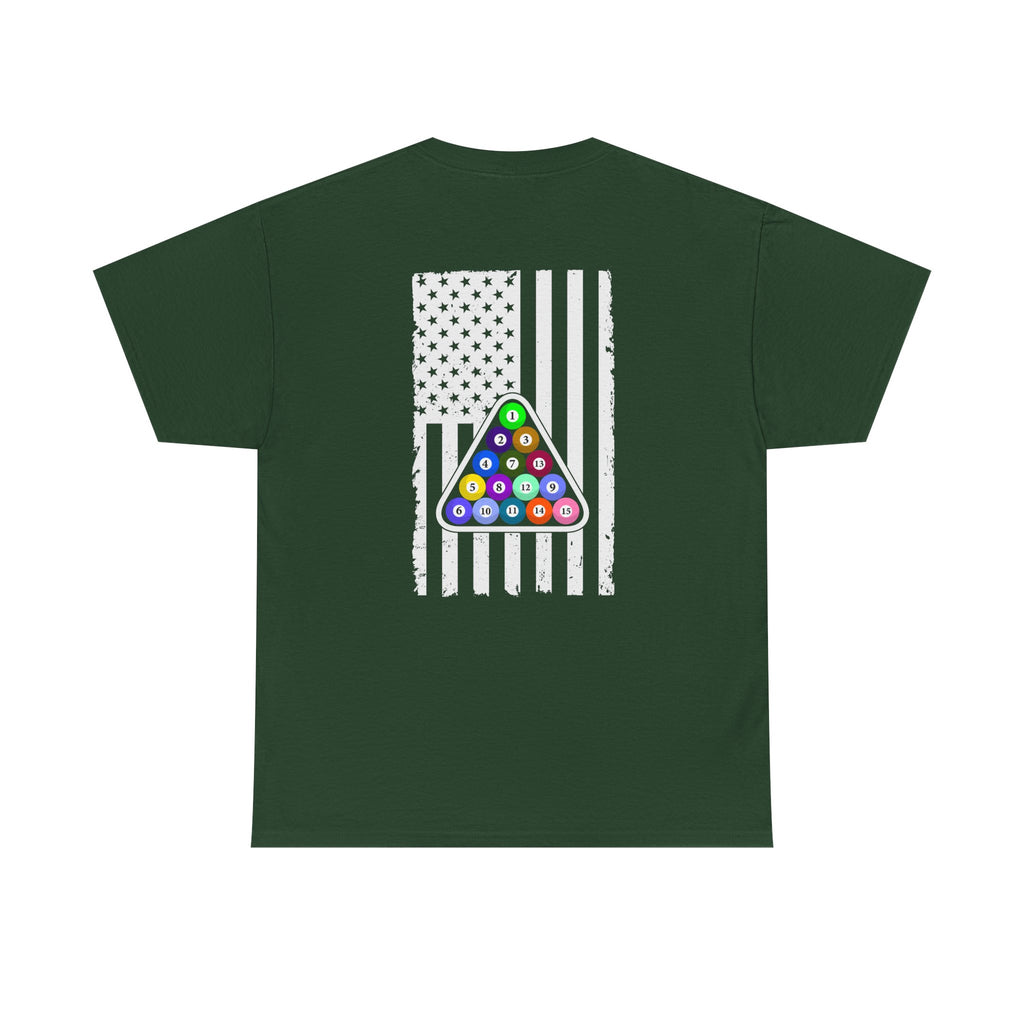Billiards Pool Balls Flag T-Shirt — Triangle Graphic Tee