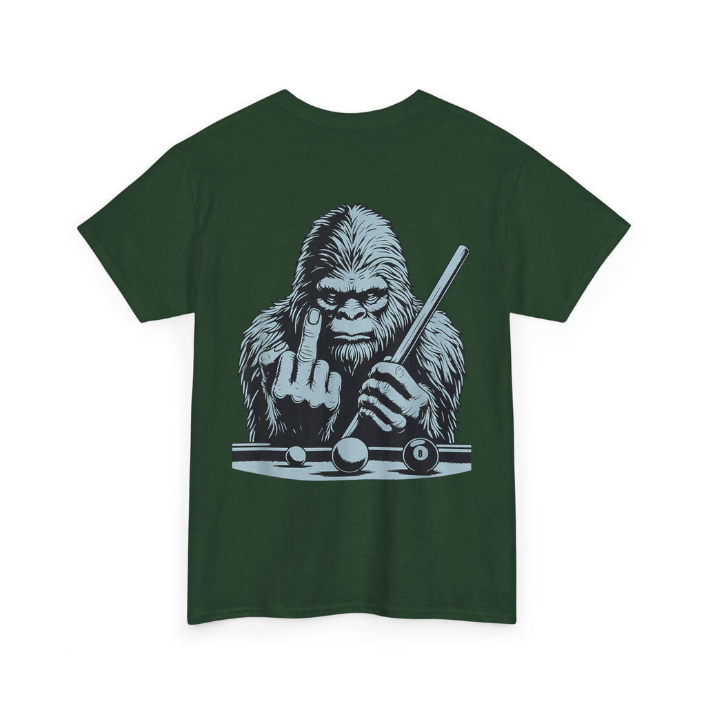Pool Shark Sasquatch T-Shirt — Funny Bigfoot Billiards Tee
