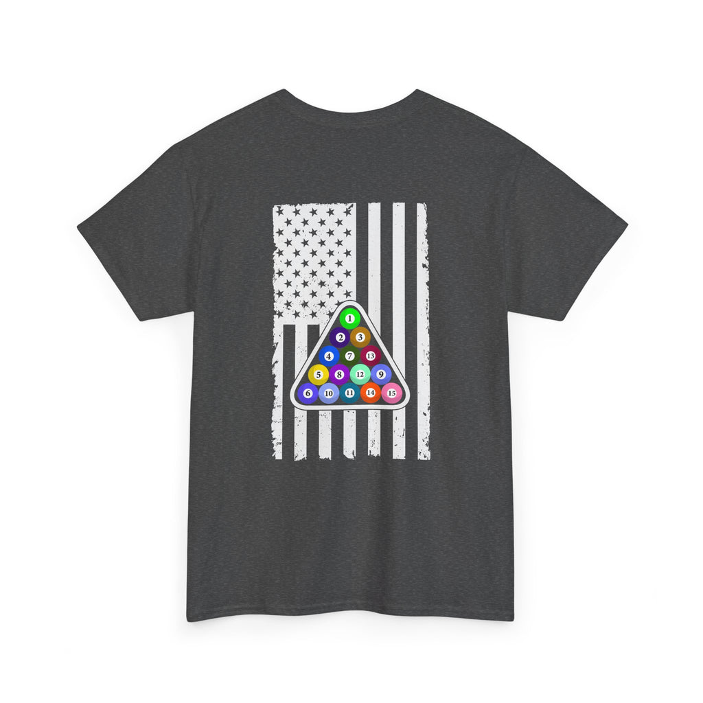 Billiards Pool Balls Flag T-Shirt — Triangle Graphic Tee